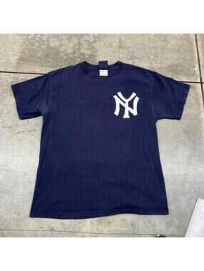 vintage new york yankees yogi berra majestic shirt size large